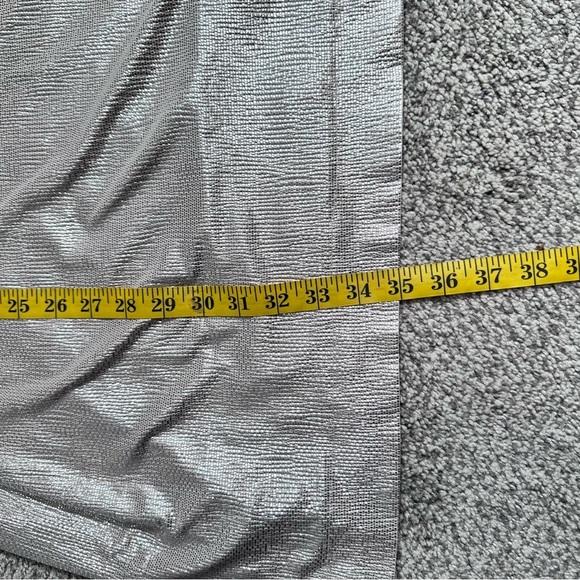 Sabina Musayev Shimmering Gold Metallic Mini Dress Small Short Sleeves Wedding - Picture 12 of 15